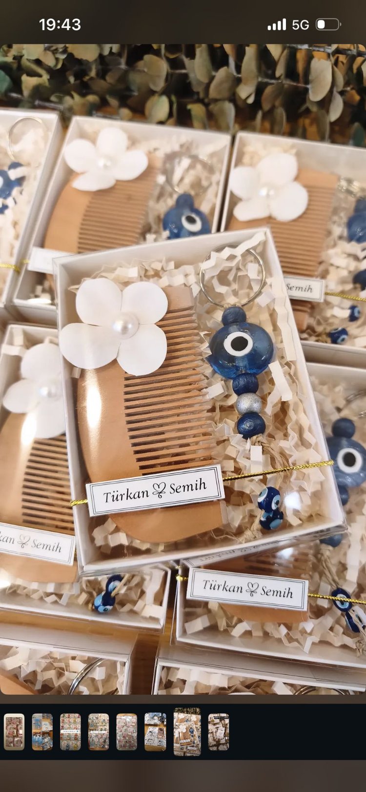 kutu set (tarak +anahtarlık) 20 adet 