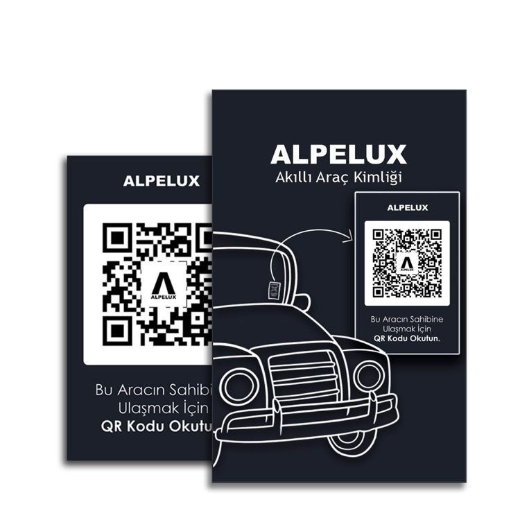 ALPELUX Akıllı Araç Kimliği – QR Kodlu Dijital Araç Bilgi Kartı