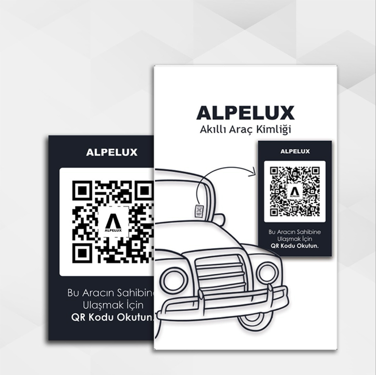 ALPELUX Akıllı Araç Kimliği – QR Kodlu Dijital Araç Bilgi Kartı