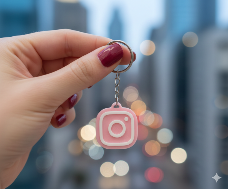 Instagram Logolu NFC Anahtarlık