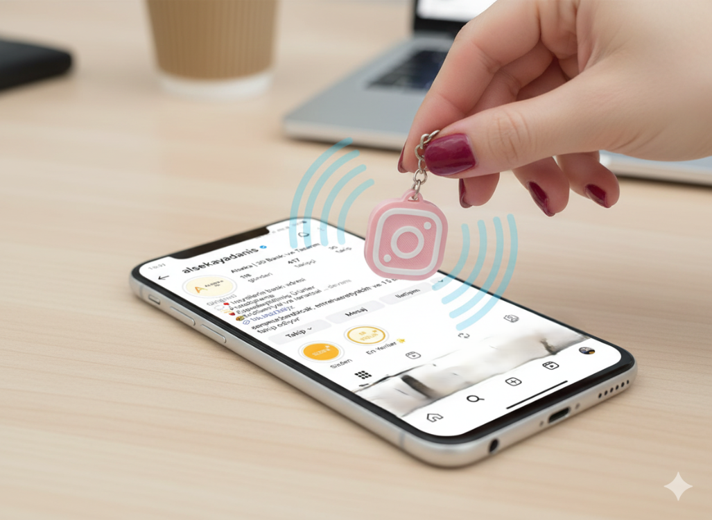 Instagram Logolu NFC Anahtarlık