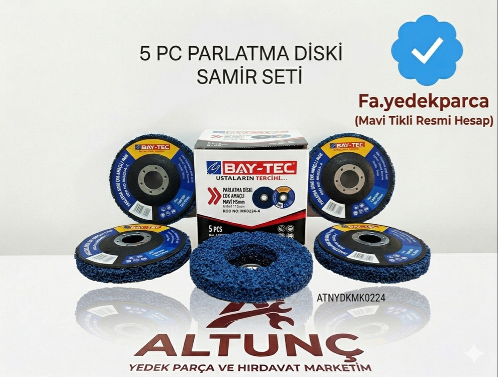 Bay-Tec 115mm Yeni Nesil Mavi Boya ve Pas Kazıma Diski