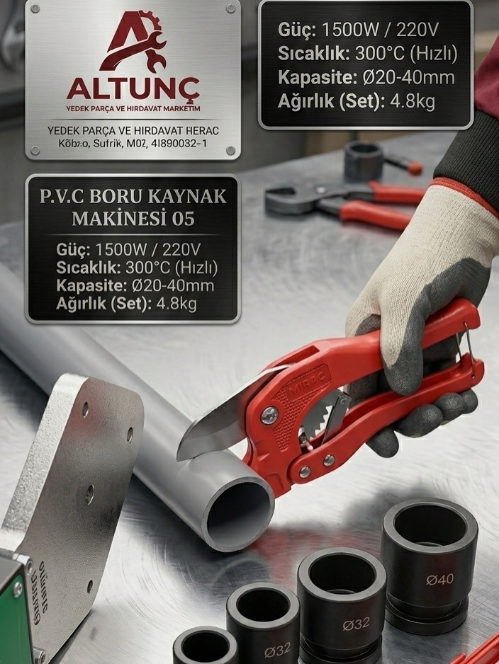Mirac 05 P.V.C Boru Kaynak Makinesi (Full Set)