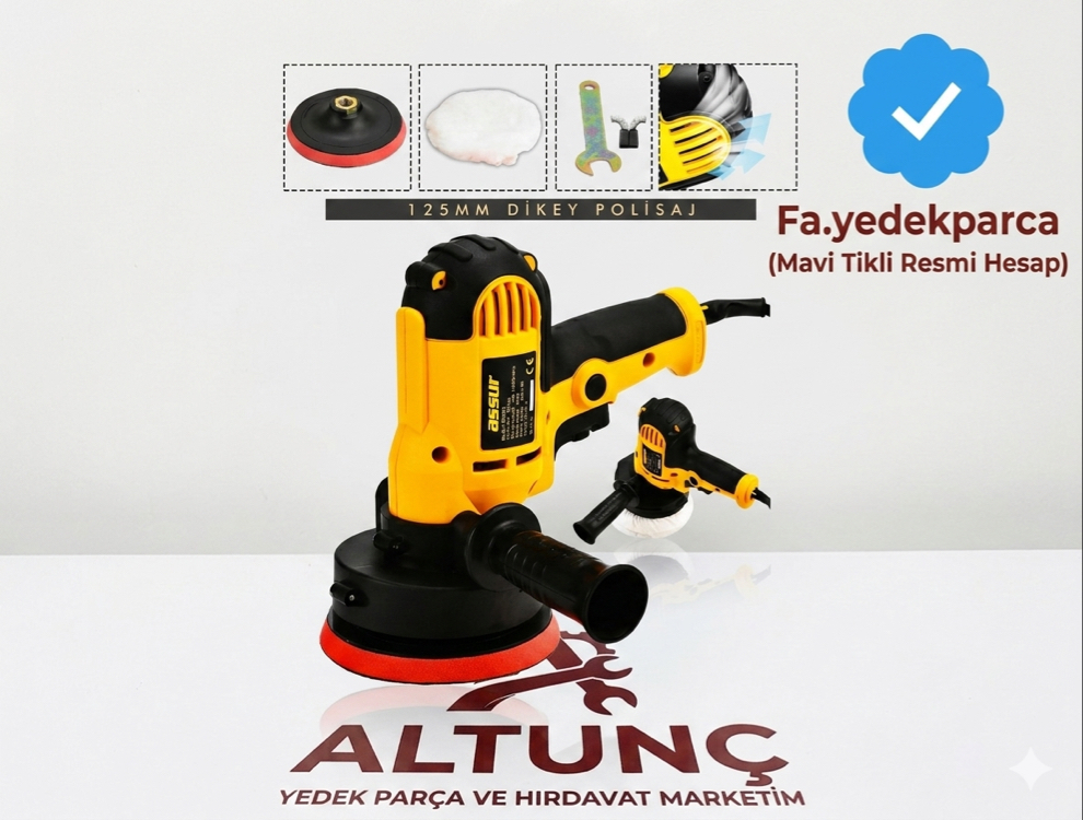 Assur 125mm Dikey Polisaj ve Zımpara Makinesi – 2 Yıl Garantili