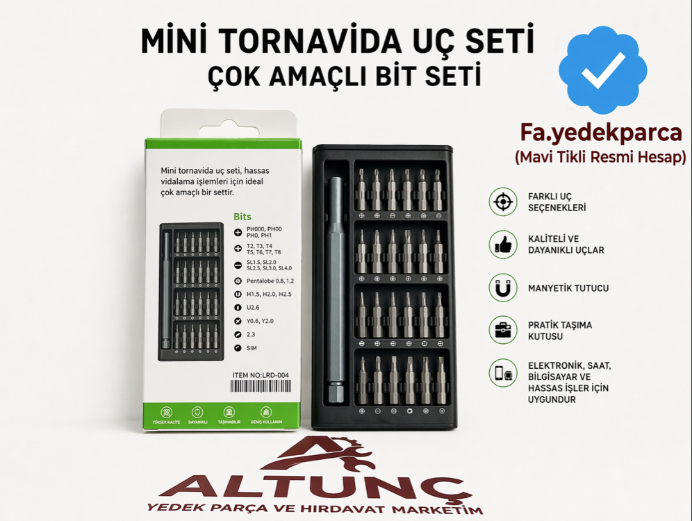 LRD-004 Profesyonel 24 Parça Hassas Tornavida ve Bits Seti