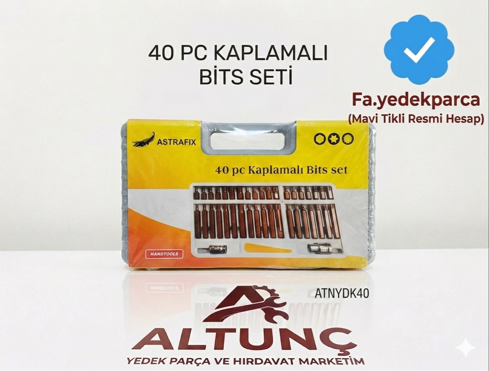 Astrafix 40 Parça Profesyonel Kaplamalı Bits Uç Seti