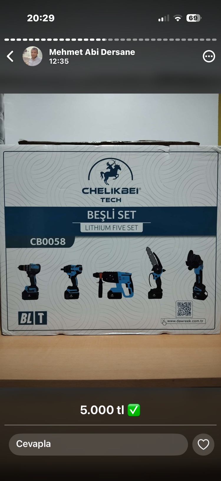 Chelikbei Gold Series 5’li Ultra Profesyonel Şarjlı Kombo Set