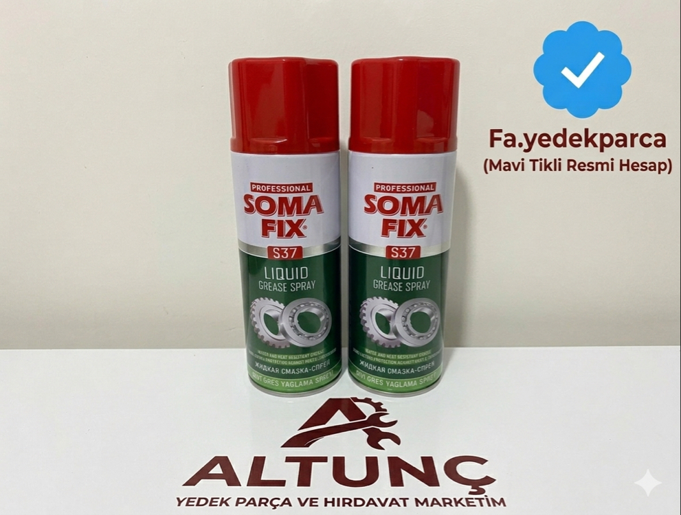 Soma Fix S37 Sıvı Gres Yağlama Spreyi - Suya ve Isıya Dayanıklı Koruma