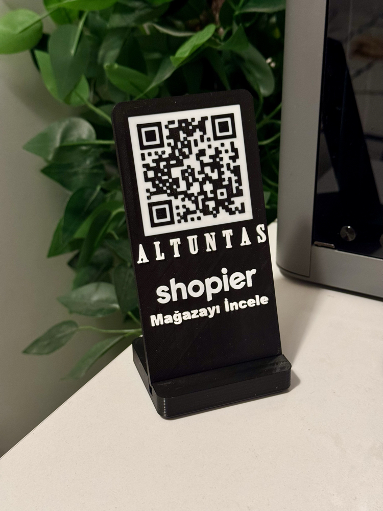 Kişiselleştirilebilir Shopier QR Stand