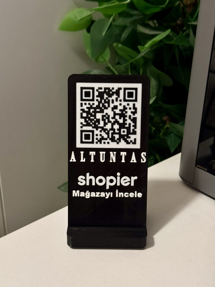 Kişiselleştirilebilir Shopier QR Stand