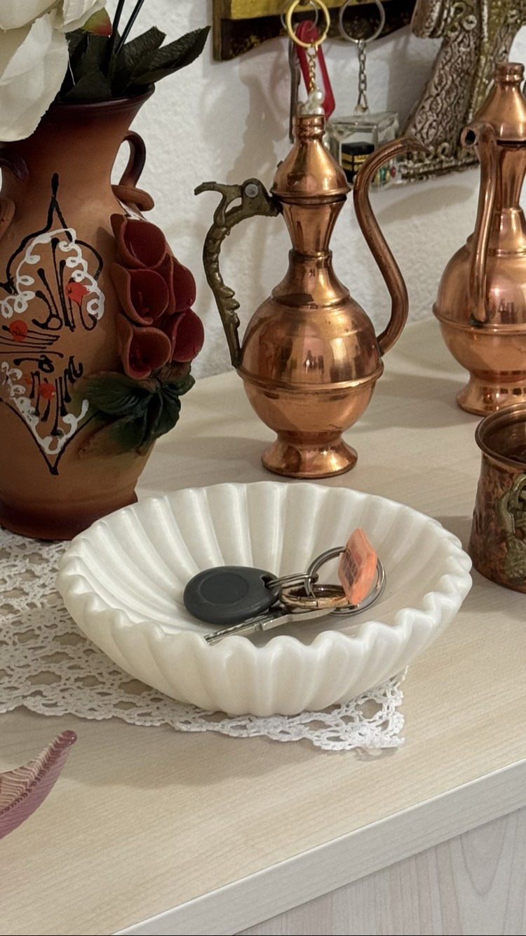 Dalgalı Modern Mat Siyah Kase, Anahtarlık