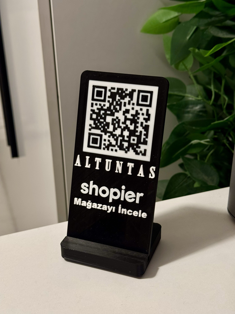 Kişiselleştirilebilir Shopier QR Stand
