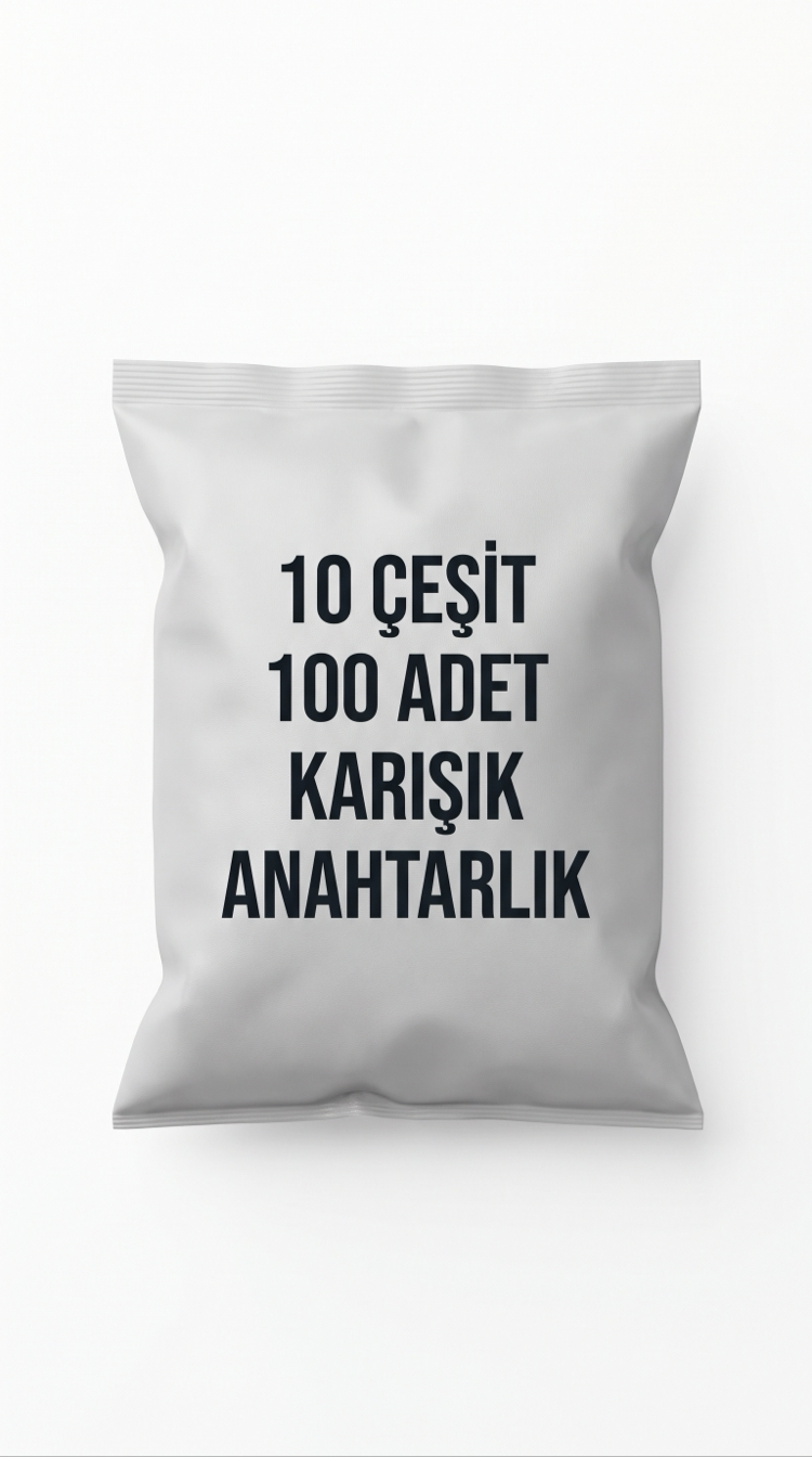 100 ADET KARIŞIK ANAHTARLIK (10 ÇEŞİT X 10 ADET)