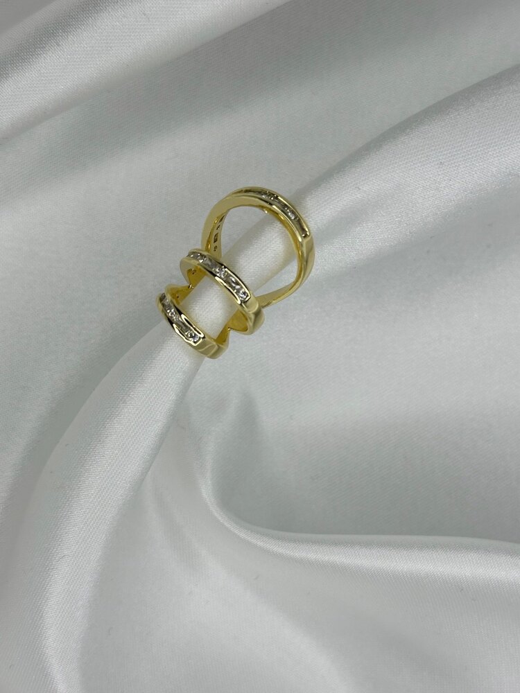 ÜÇ HALKA GOLD EARCUFF