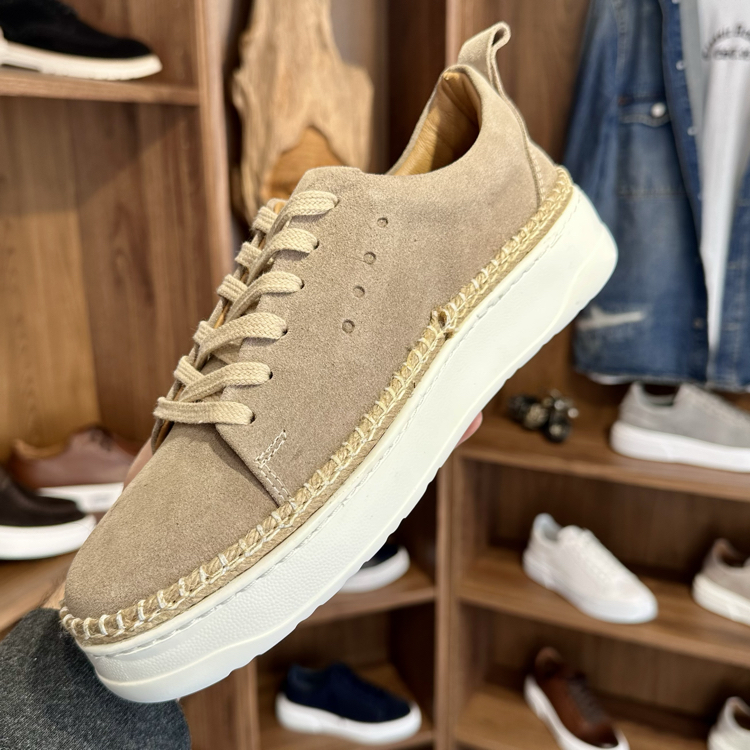 Alza Espadril Erkek Sneaker - Bej Süet