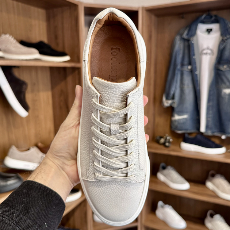 Tommy Premium Kalite Hakiki Deri / Off White