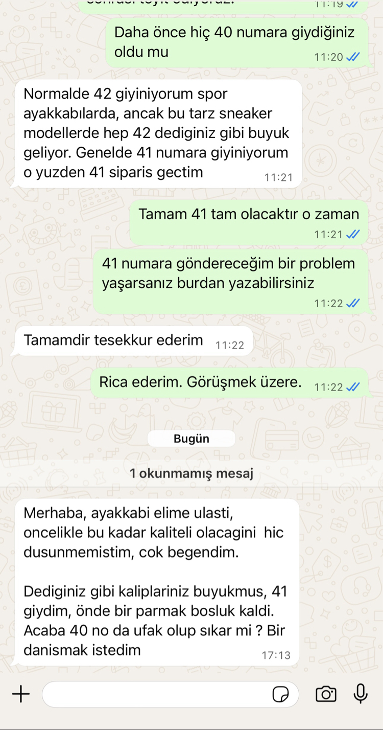 Gerçek Müşteri Mesajları