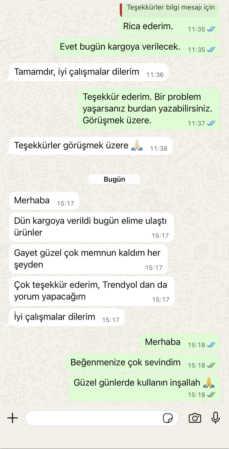 Gerçek Müşteri Mesajları