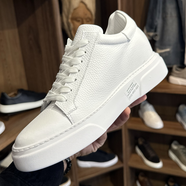 +8 cm Gizli Topuk Tommy Premium Kalite / Beyaz