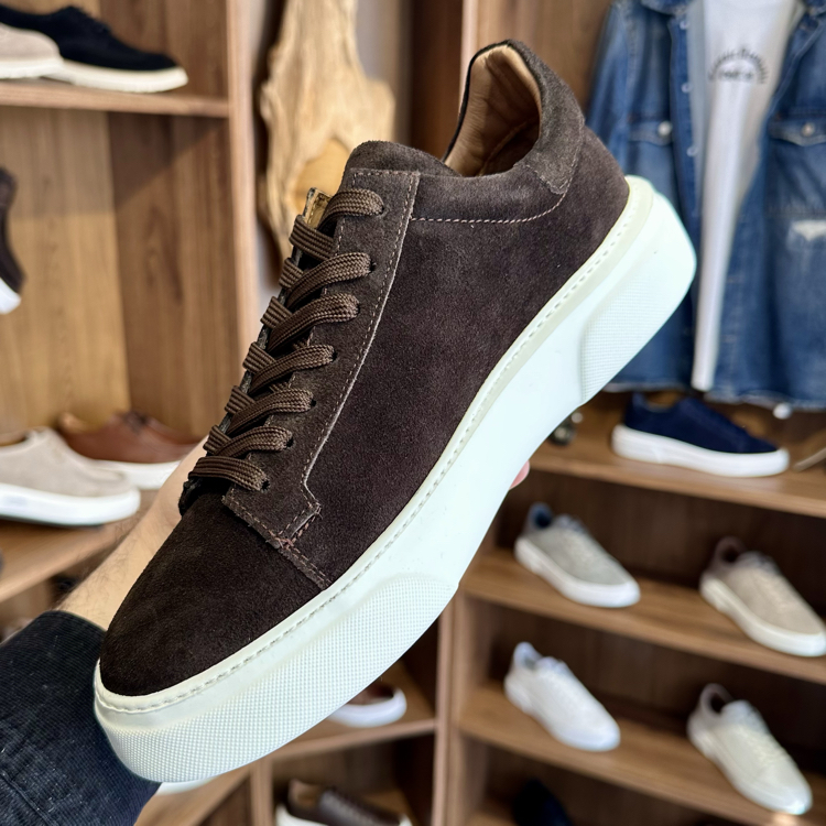 Tommy Premium Kalite Hakiki Süet / Kahverengi