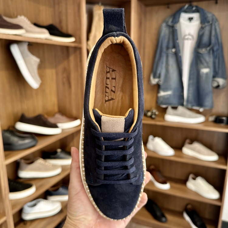 Alza Espadril Erkek Sneaker - Lacivert Süet