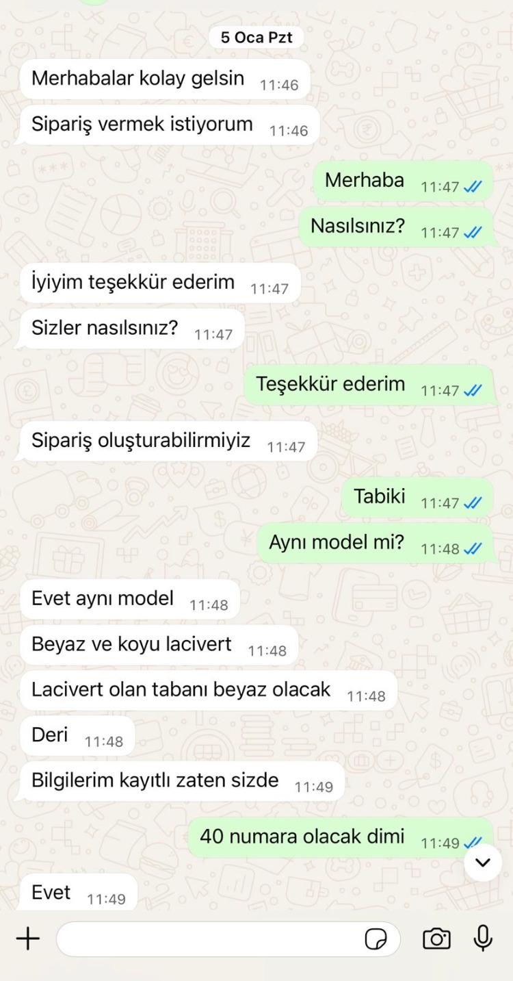 Gerçek Müşteri Mesajları