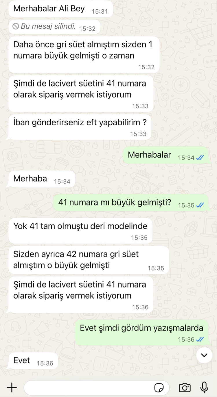 Gerçek Müşteri Mesajları