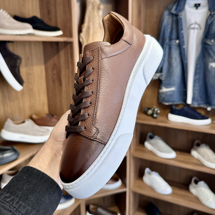 Tommy Premium Kalite Hakiki Deri / Kahverengi