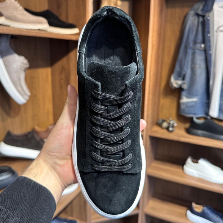 Tommy Premium Kalite Hakiki Süet / Siyah