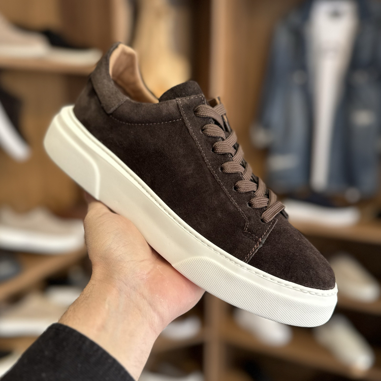 Tommy Premium Kalite Hakiki Süet / Kahverengi