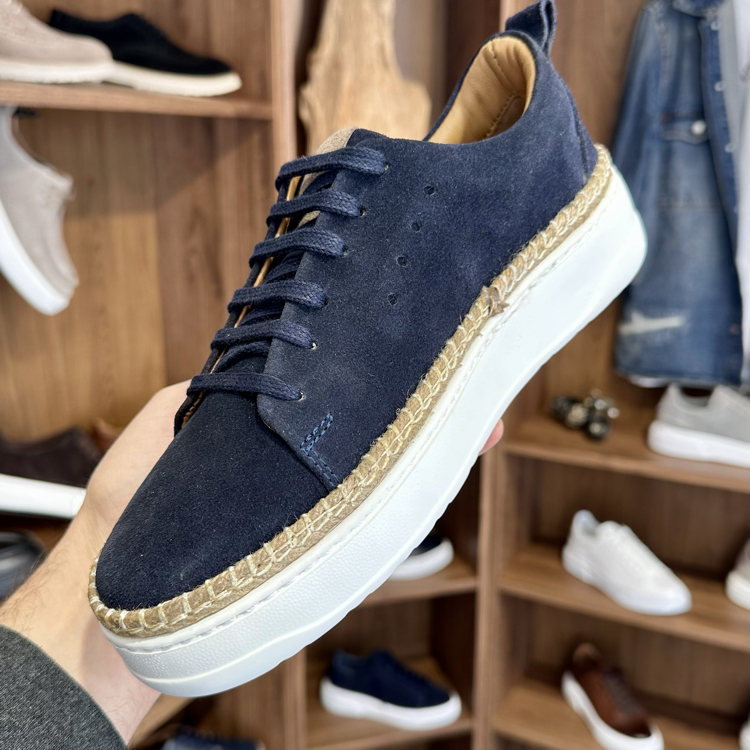 Alza Espadril Erkek Sneaker - Lacivert Süet