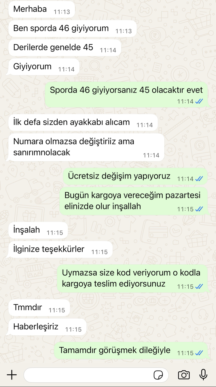 Gerçek Müşteri Mesajları