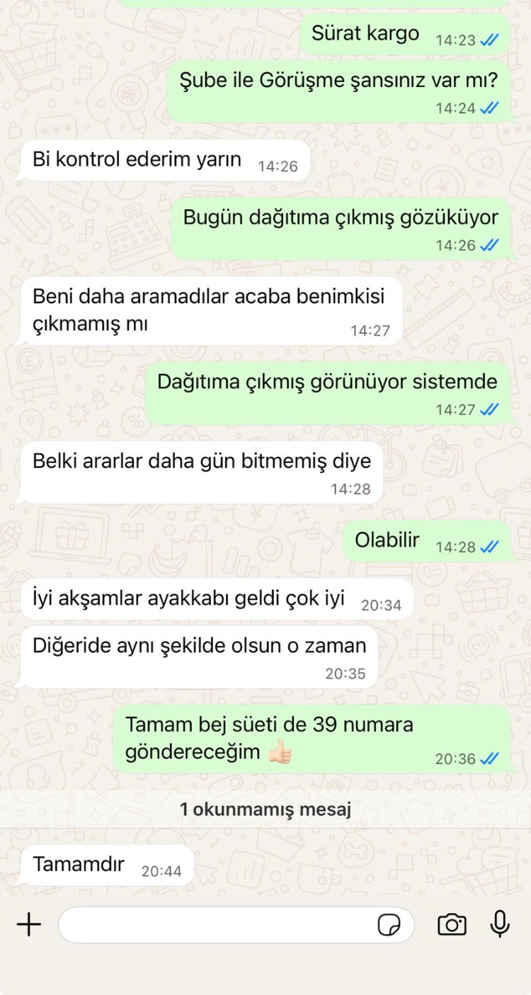 Gerçek Müşteri Mesajları