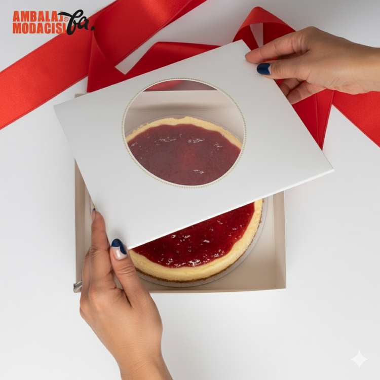 İNCİ KOLEKSİYON PATISSERIE GIFT BOX BÜYÜK BOY BEYAZ 10 ADET ( 22X9X22 CM )