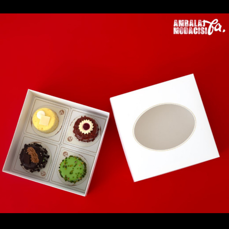 İNCİ KOLEKSİYON PATISSERIE GIFT BOX BÜYÜK BOY BEYAZ 10 ADET ( 22X9X22 CM )