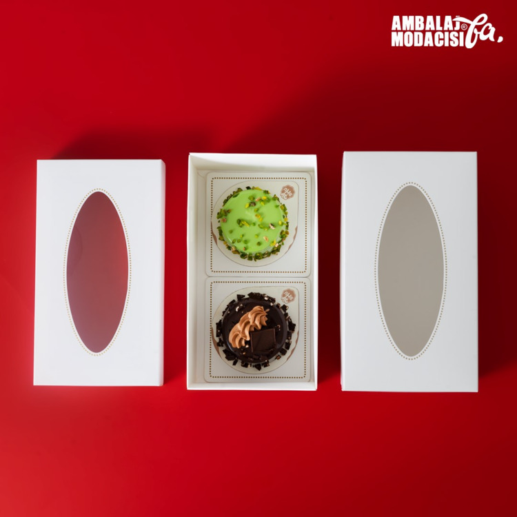 İNCİ KOLEKSİYON PATISSERIE GIFT BOX - KÜÇÜK BOY BEYAZ 10 ADET ( 22X9X13 CM )