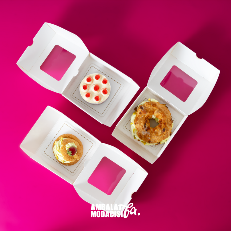 COOKİE BOX 25 ADET BEYAZ ( 13X13X6 CM )