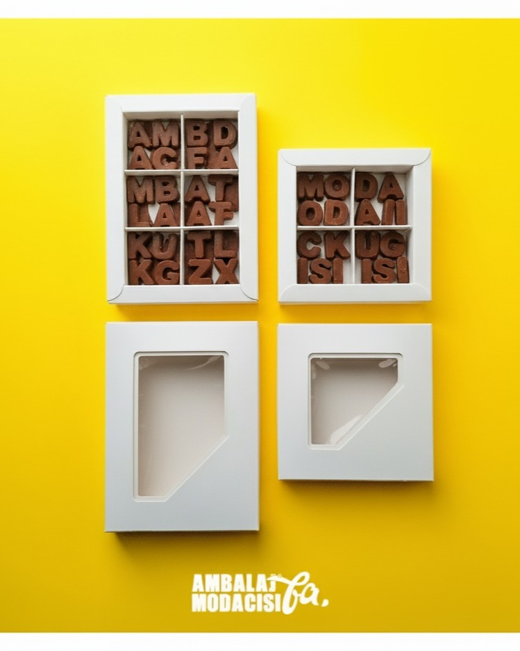 2021 MODEL 6 GÖZLÜ ÇİKOLATA KUTUSU ( 14,5X10,5X2,5 CM ) ( 10 ADET )