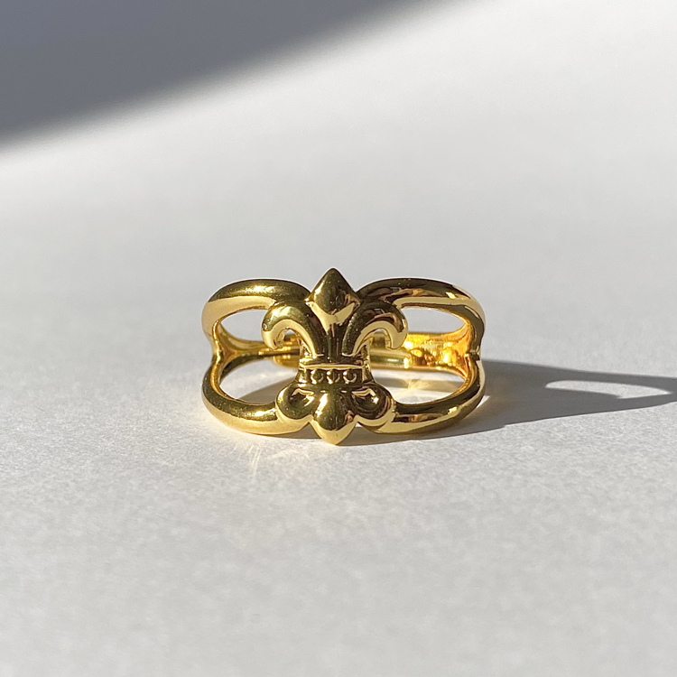 Paslanmaz Çelik Chrome Hearts Gold Yüzük