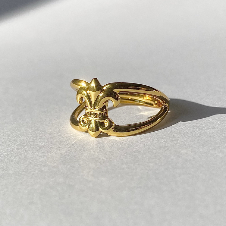 Paslanmaz Çelik Chrome Hearts Gold Yüzük