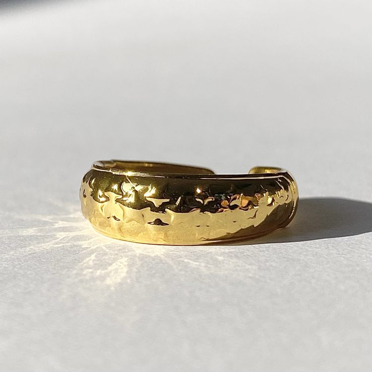 Paslanmaz Çelik Yıldız Gold Yüzük