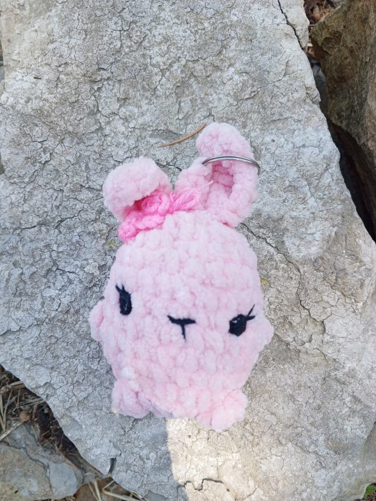 pembe tavşan anahtarlık