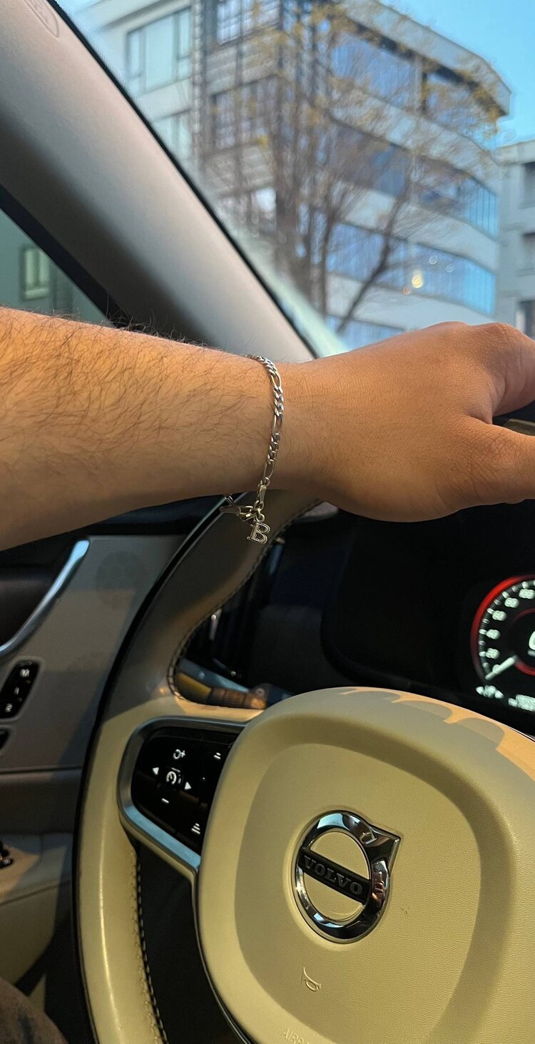 Harf Detaylı Bileklik -Tek-