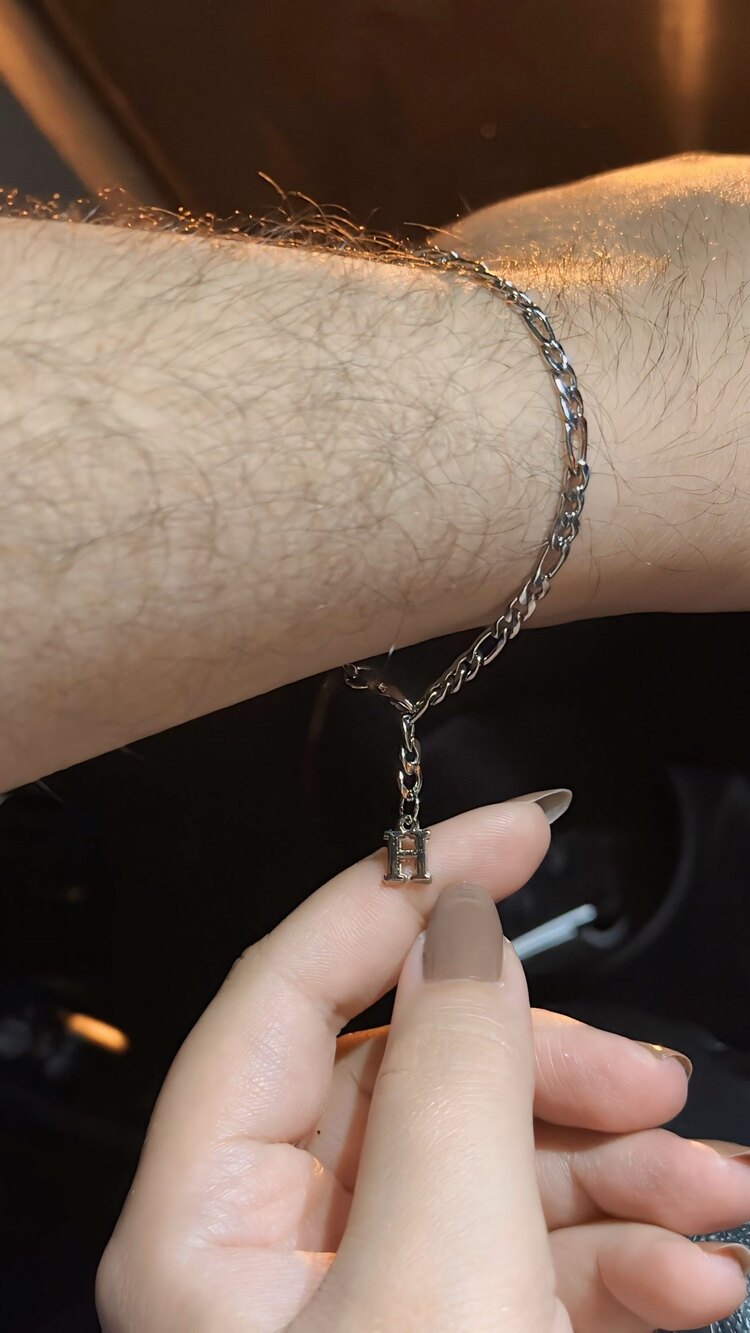 Harf Detaylı Bileklik -Tek-