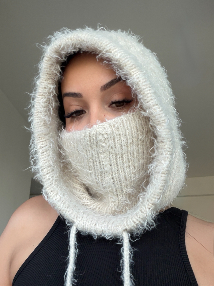 Hoodelle Taş Balaclava – 4 Stilde Kullanım | El Örmesi Unisex