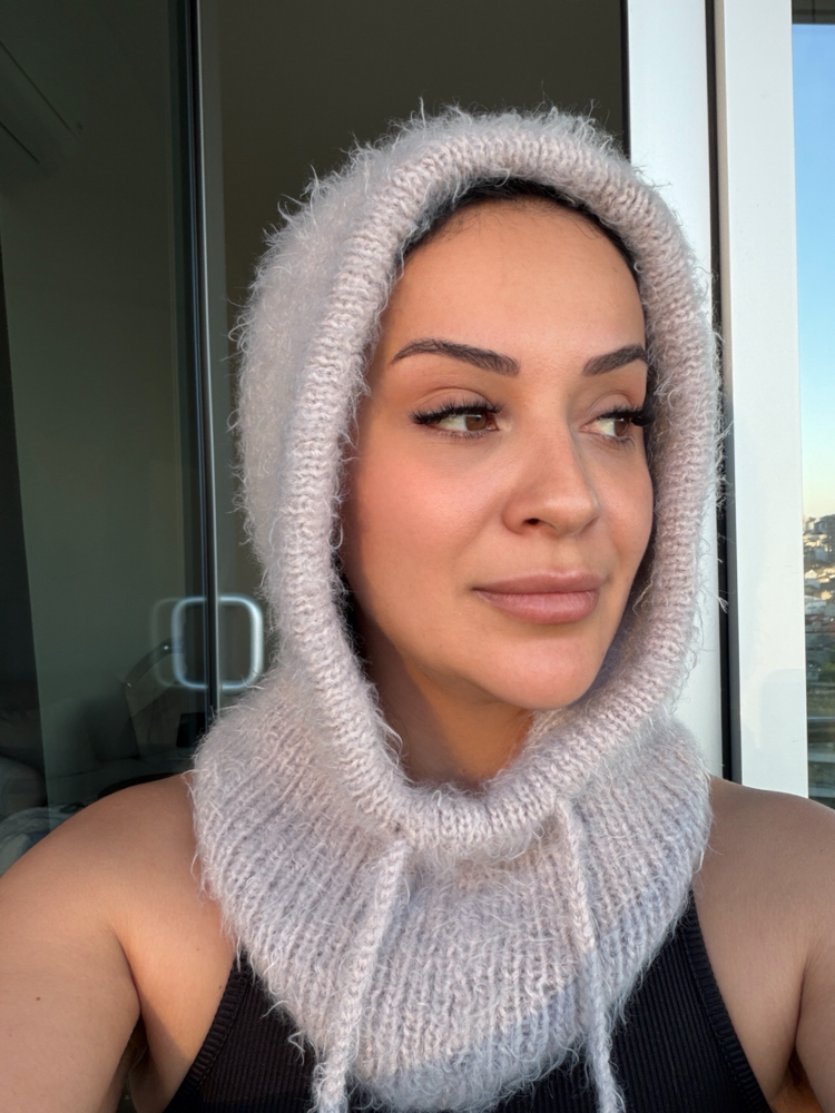 Hoodelle Lila Balaclava – 4 Stilde Kullanım | El Örmesi Unisex