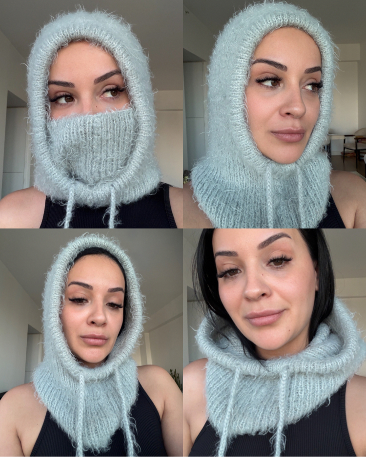 Hoodelle Buz Balaclava – 4 Stilde Kullanım | El Örmesi Unisex
