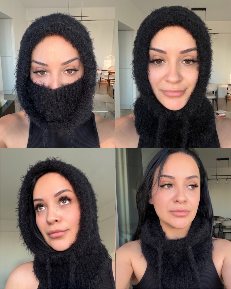 Hoodelle- Siyah Balaclava, 4 Stilde Kullanım, Unisex