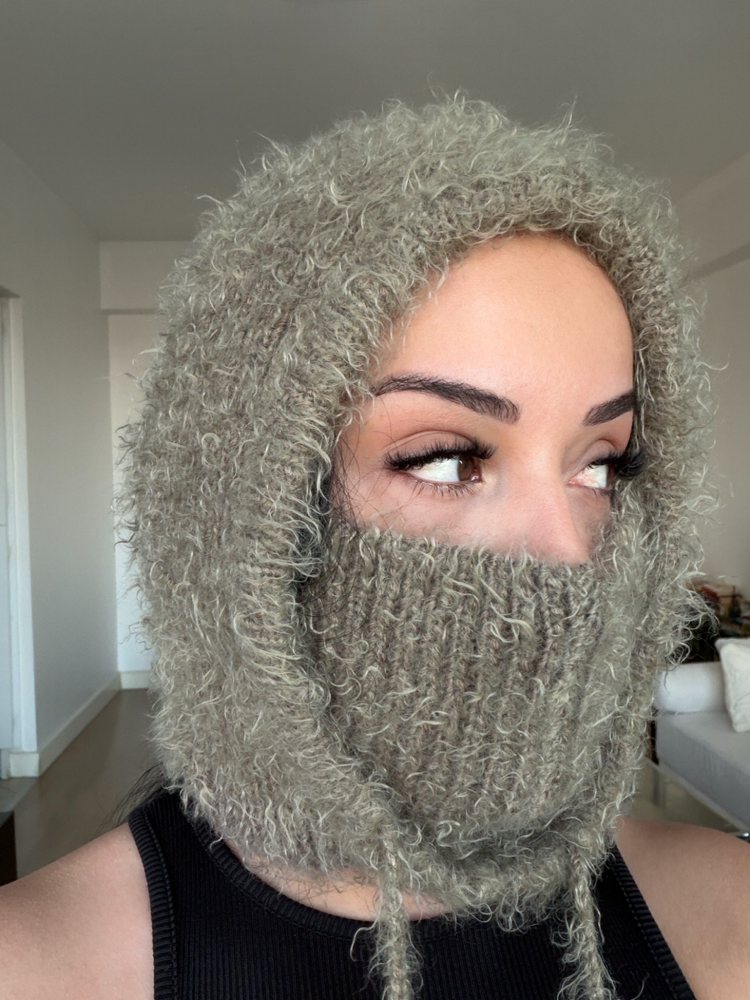 Hoodelle Kahve Balaclava – 4 Stilde Kullanım | El Örmesi Unisex