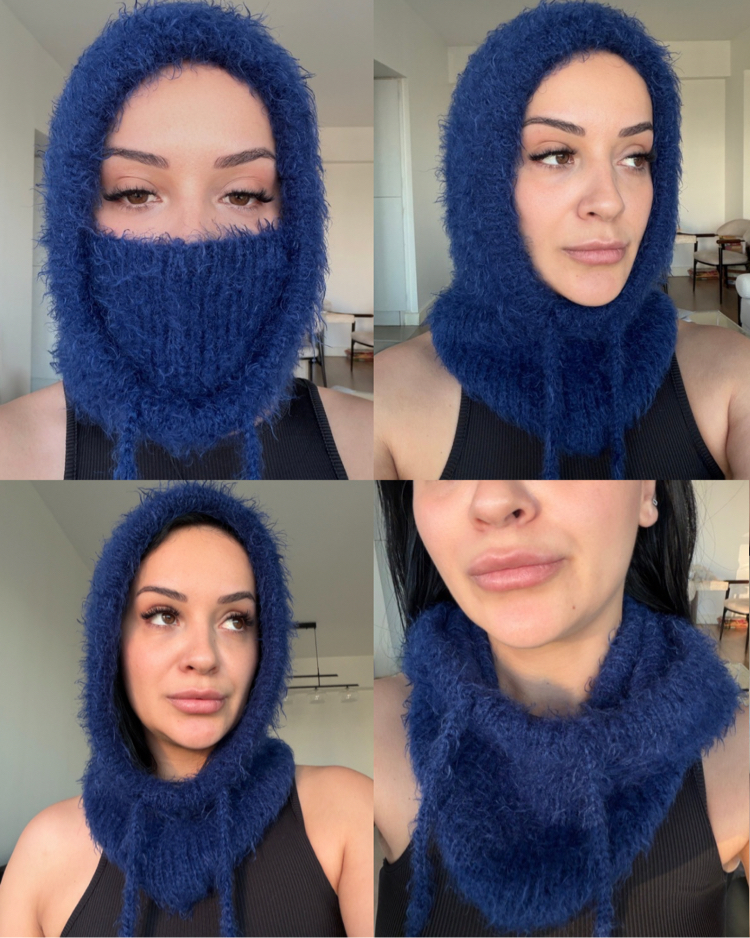 Hoodelle Saks Balaclava – 4 Stilde Kullanım | El Örmesi Unisex